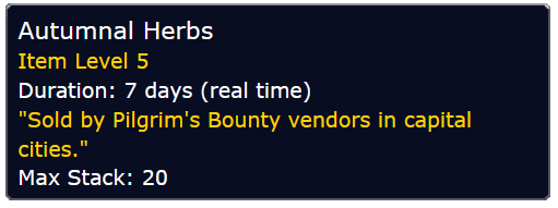 Autumnal Herb Tooltip