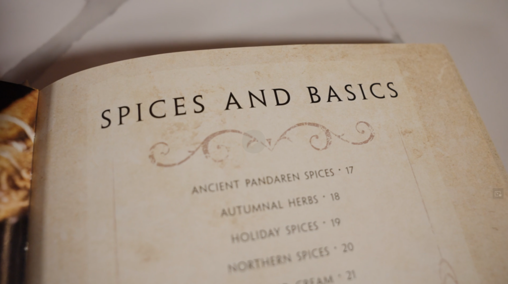 Spices and Basics in a book