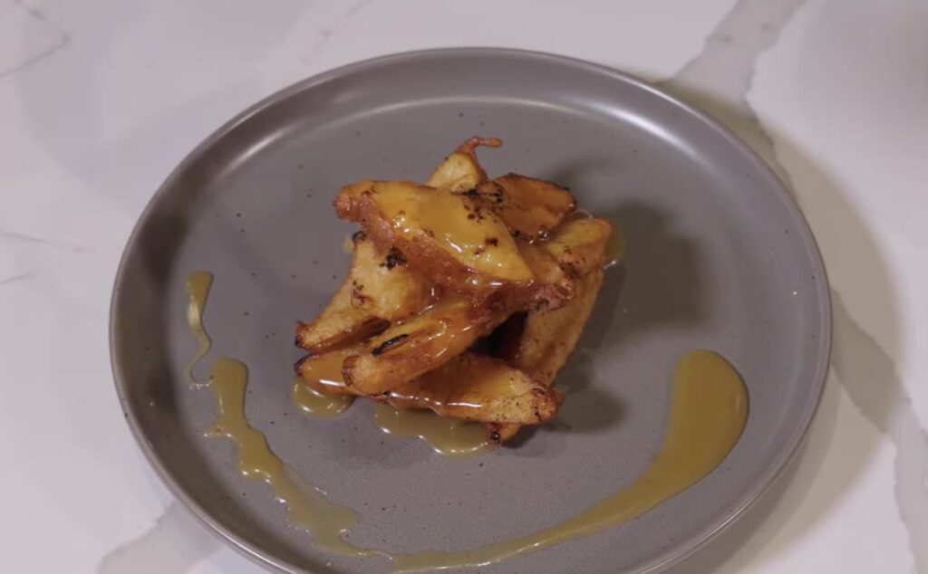 Apple Fritters with Honey Caramel