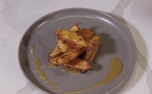 Apple Fritters with Honey Caramel