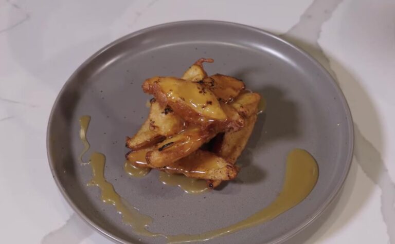 Apple Fritters with Honey Caramel